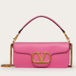 Valentino Loco Large Shoulder Bag In Pink Calfskin TDBS29014