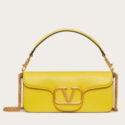 Valentino Loco Large Shoulder Bag In Yellow Calfskin TDBS29016