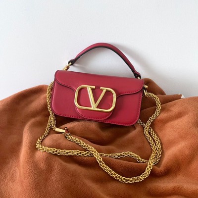 Valentino Loco Small Shoulder Bag In Red Calfskin TDBS29022