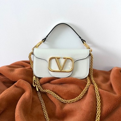 Valentino Loco Small Shoulder Bag In White Calfskin TDBS29023