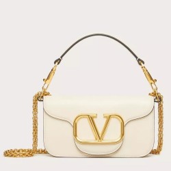 Valentino Loco Small Shoulder Bag In White Calfskin TDBS29023