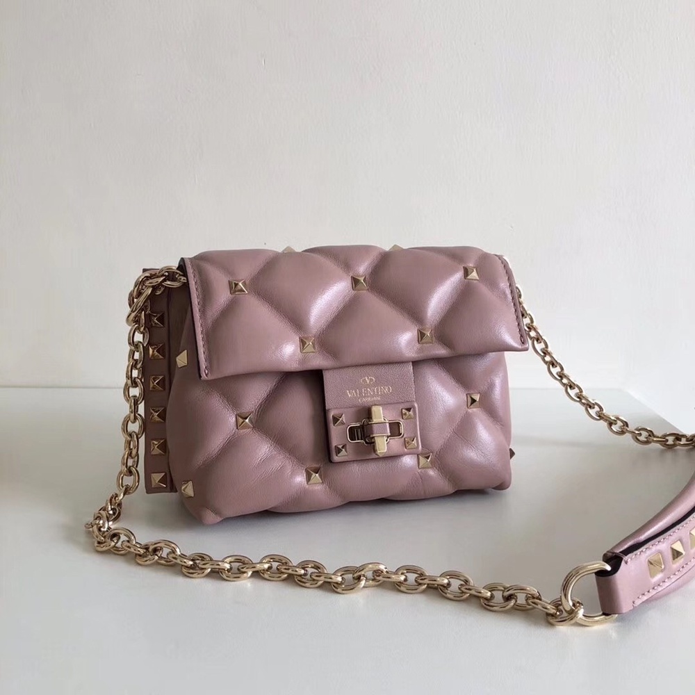 Valentino Mini Candystud Crossbody Bag In Poudre Lambskin TDBS28958