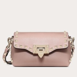 Valentino Mini Rockstud Crossbody Bag In Poudre Calfskin TDBS28967