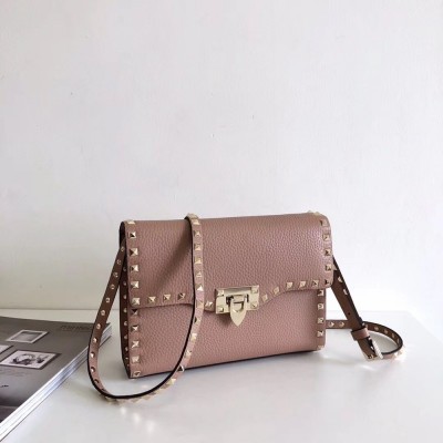 Valentino Rockstud Small Crossbody Bag In Poudre Grained Leather TDBS28974