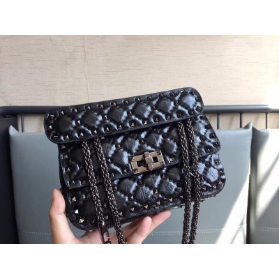 Valentino Rockstud Spike Small All Black Bag TDBS29078