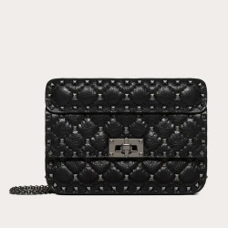 Valentino Rockstud Spike Small All Black Bag TDBS29078