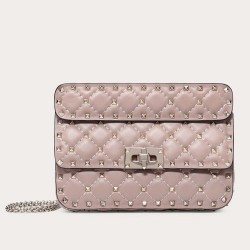 Valentino Rockstud Spike Small Bag In Poudre Lambskin TDBS29081