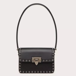 Valentino Rockstud23 Small Shoulder Bag in Black Calfskin TDBS28978