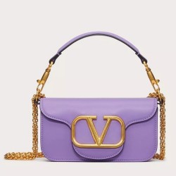 Valentino Small Loco Shoulder Bag in Wisteria Calfskin TDBS29028