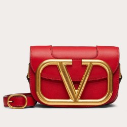 Valentino Small Supervee Crossbody Bag In Red Leather TDBS29090