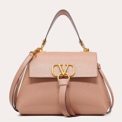 Valentino Small Vring Handbag In Pink Buffalo Leather TDBS29138