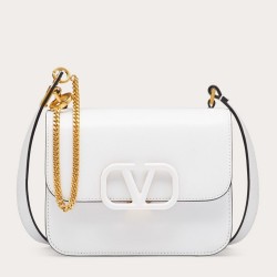 Valentino Small Vsling Shoulder Bag In White Calfskin TDBS29149