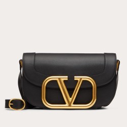 Valentino Supervee Crossbody Bag In Black Leather TDBS29092