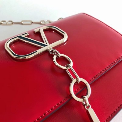 Valentino Vcase Small Chain Bag In Red Calfskin TDBS28993