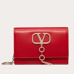 Valentino Vcase Small Chain Bag In Red Calfskin TDBS28993