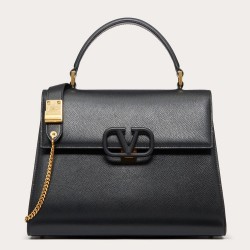 Valentino Vsling Handbag In Black Grainy Calfskin TDBS29150