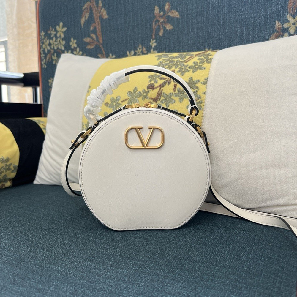 Valentino VLogo Signature Mini Bag in White Calfskin