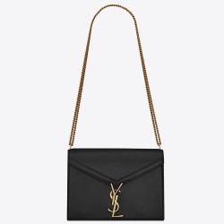 Saint Laurent Black Cassandra Monogram Clasp Bag TDBS28683