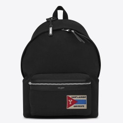 Saint Laurent Black City Backpack With Pocket Patch TDBS28488