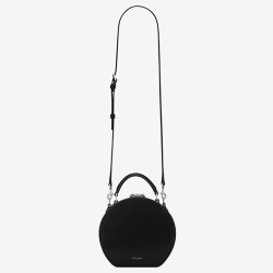 Saint Laurent Black Mica Hot Box Bag TDBS28593