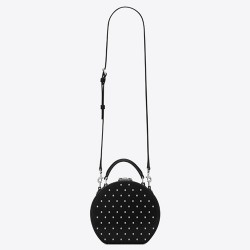 Saint Laurent Black Mica Hot Box Studs Bag TDBS28594