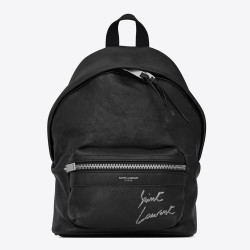 Saint Laurent Black Mini Toy City Embroidered Backpack TDBS28489