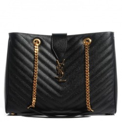 Saint Laurent Black Monogram Tote Bag TDBS28825