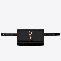 Saint Laurent Black Patent Kate Belt Bag TDBS28500