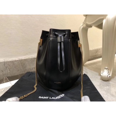 Saint Laurent Black Talitha Small Bucket Bag TDBS28510