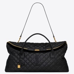 Saint Laurent Es Giant Travel Bag In Black Quilted Leather TDBS28595