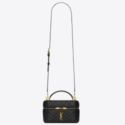 Saint Laurent Gaby Mini Vanity Bag in Black Lambskin  TDBS28842