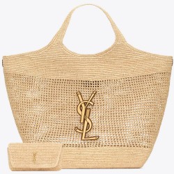 Saint Laurent Icare Maxi Shopping Bag in Naturel Raffia TDBS28779