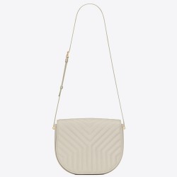 Saint Laurent Joan Satchel In White Y Quilted Leather TDBS28767