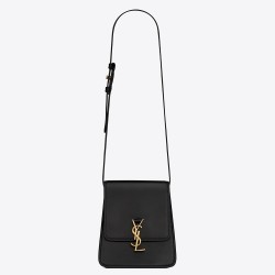 Saint Laurent Kaia North South Bag In Black Leather TDBS28629