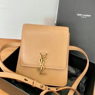 Saint Laurent Kaia North South Bag In Brown Leather TDBS28630