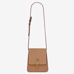 Saint Laurent Kaia North South Bag In Brown Leather TDBS28630