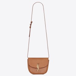 Saint Laurent Kaia Small Satchel Bag In Brown Calfskin TDBS28770