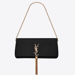 Saint Laurent Kate 99 Shoulder Bag In Black Lambskin TDBS28552