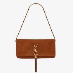 Saint Laurent Kate 99 Shoulder Bag In Brown Suede TDBS28554