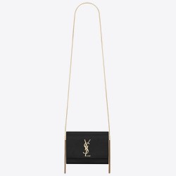 Saint Laurent Kate Box Bag In Black Grained Leather TDBS28634