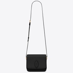 Saint Laurent LE 61 Small Saddle Bag In Black Leather TDBS28659