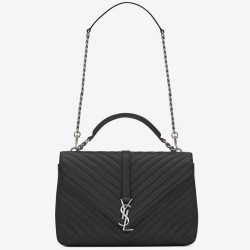 Saint Laurent Large Black College Shoulder Bag TDBS28557