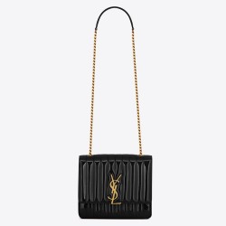 Saint Laurent Large Vicky Bag In Black Patent Leather TDBS28844