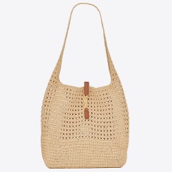 Saint Laurent Le 5 A 7 Medium Tote Bag in Naturel Raffia TDBS28826