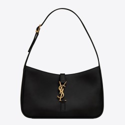 Saint Laurent Le 5 a 7 Hobo Bag In Black Leather TDBS28621