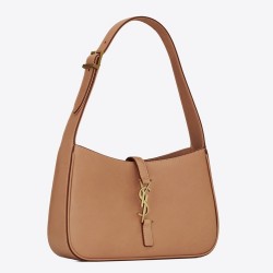 Saint Laurent Le 5 a 7 Hobo Bag In Brown Leather TDBS28622