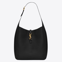 Saint Laurent Le 5 a 7 Soft Large Shoulder Bag in Black Leather TDBS28563