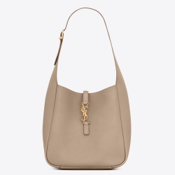 Saint Laurent Le 5 a 7 Soft Small Shoulder Bag in Beige Leather TDBS28564