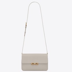 Saint Laurent Le Maillon Bag In White Calfskin TDBS28662