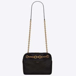 Saint Laurent Le Maillon Small Chain Bag In Black Lambskin TDBS28568